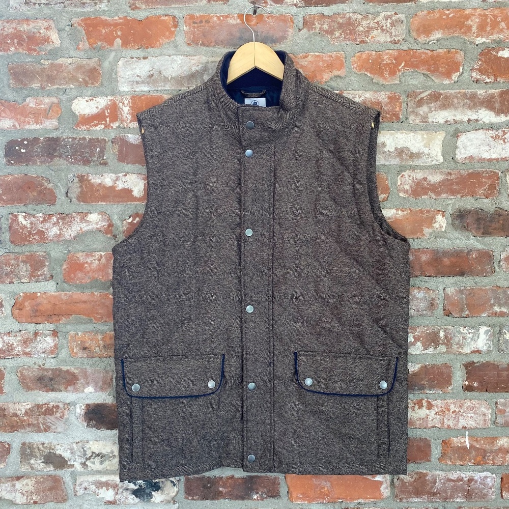 Southern‎ Proper Tweed Quilted Brown Vest Large